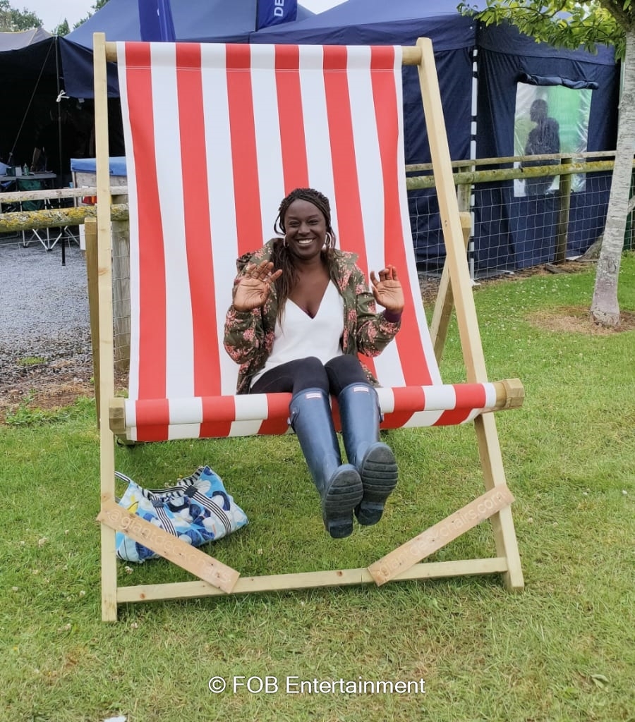 Giant Deck Chair Red White Stripes Giant Striped Seat