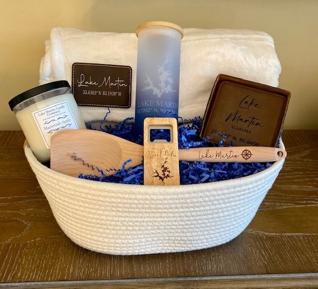 Gift Basket Nautical Rope Weave Lake House Gift Basket