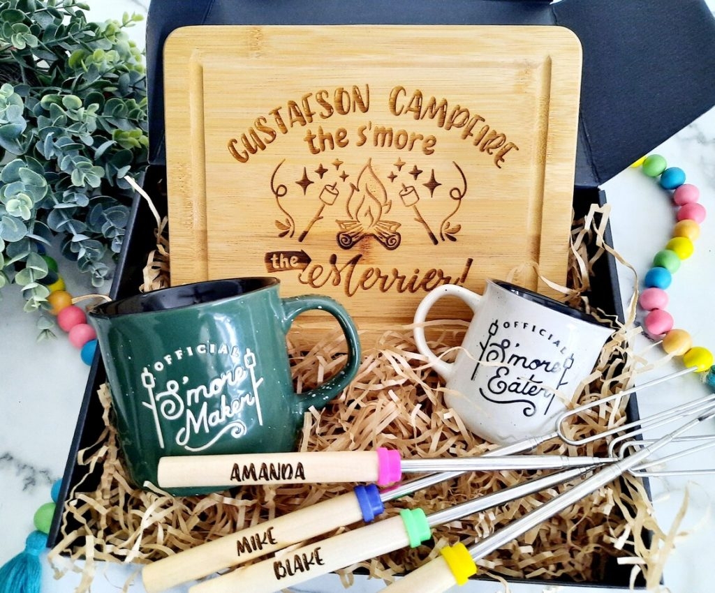 Gift Box S Mores Theme Personalized Campfire Gift Set