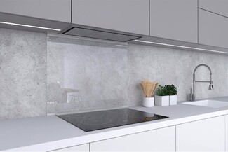 Glass Backsplash Industrial Kitchen Textures on Stone Textured Wall