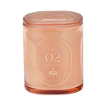 Glass Candle Tinted Peach Vessel No 02 Peach Glass Candle