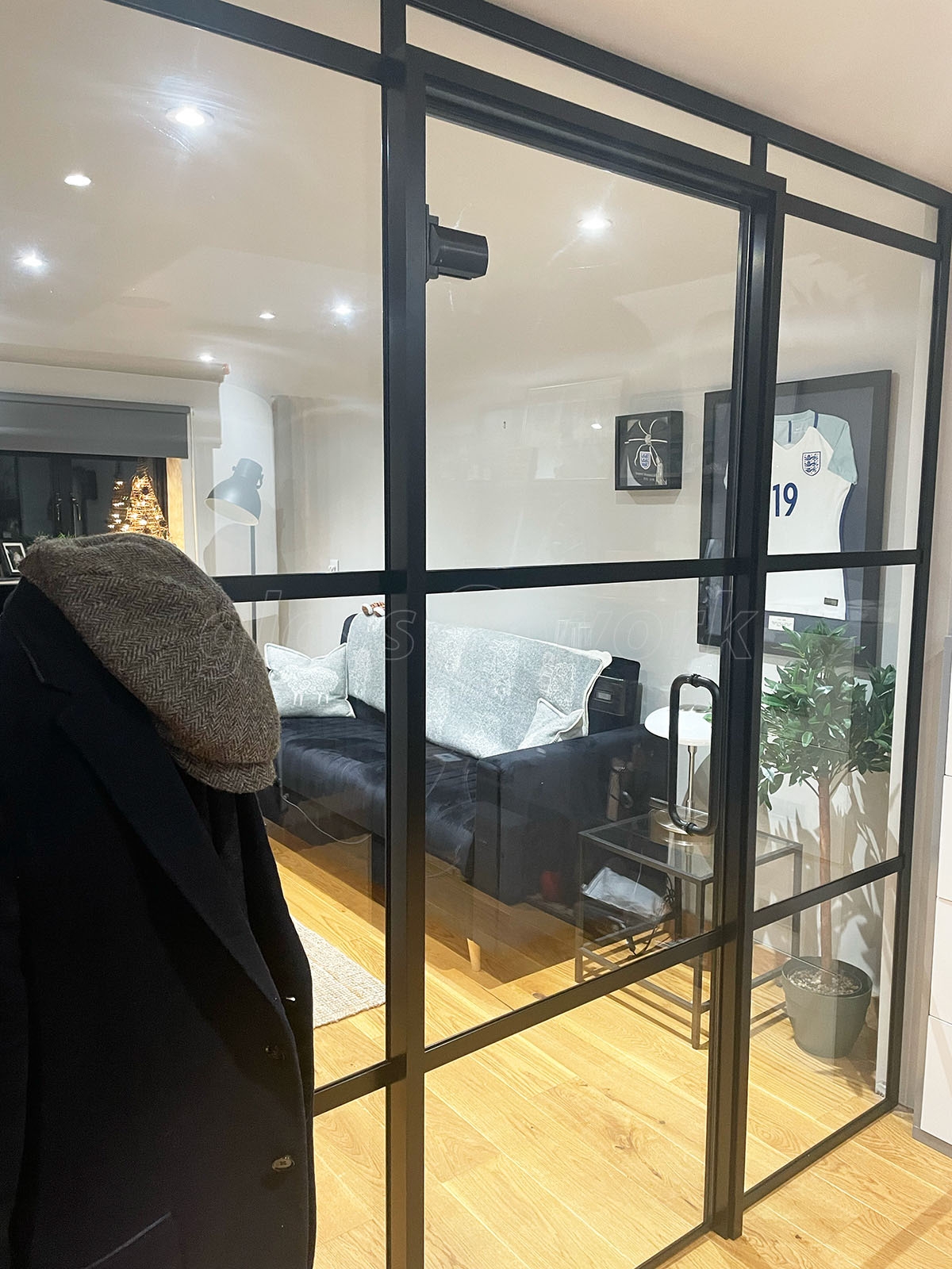 Glass Partition: Heritage Style Divider Slim Profile Glass Wall