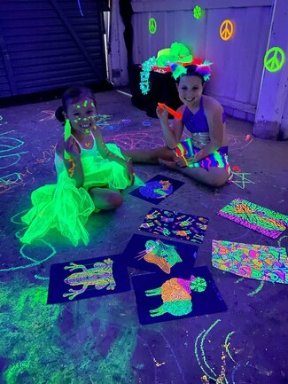 Glow Party Decorations: Fluorescent Glow and UV Reactive Art