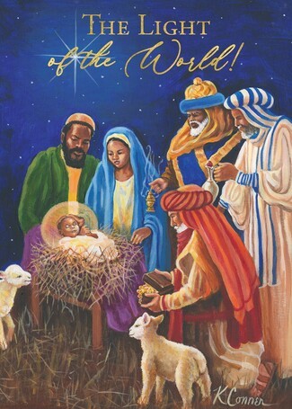 Greeting Card: Gold Script Religious Card Radiant Glow