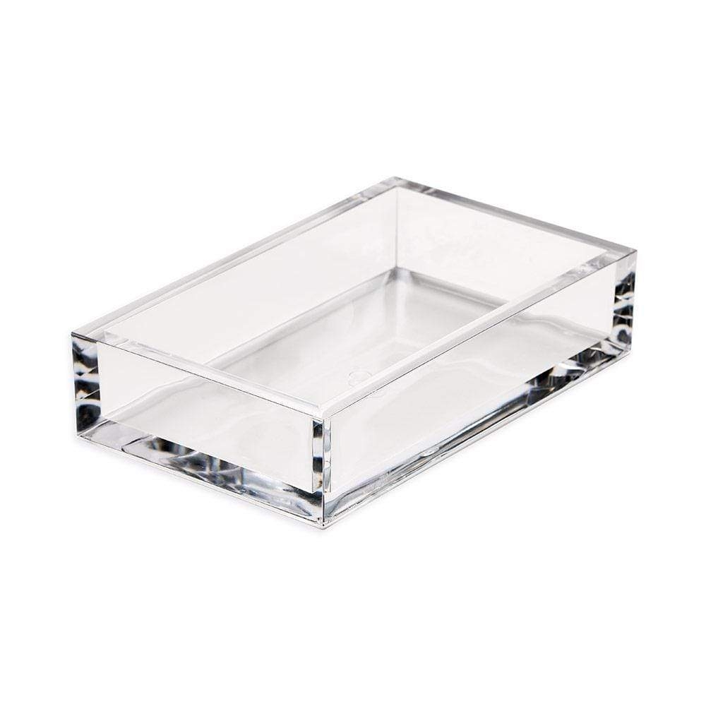 Guest Towel Holder Thick Acrylic Open Basin Minimalist Tray