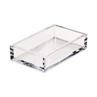 Guest Towel Holder Thick Acrylic Open Basin Minimalist Tray