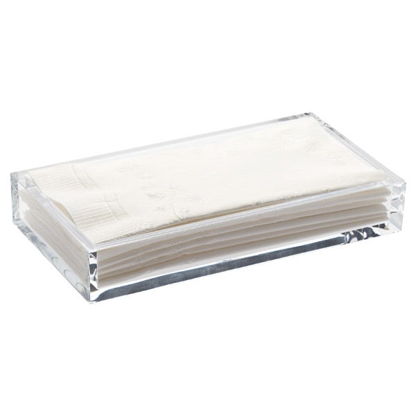 Guest Towel Tray Thick Acrylic Clear Glossy Vanity Organizer
