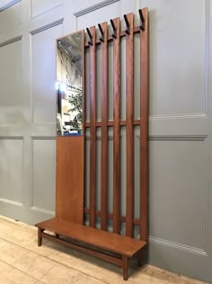 Hall Tree with Integrated Mirror and MCM Hall Tree with Mirror