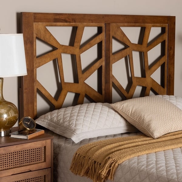Headboard Asymmetrical Fretwork Geometric Cutout Frame