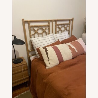 Headboard Open Frame Geometric Lattice Bohemian Bedroom Inspiration