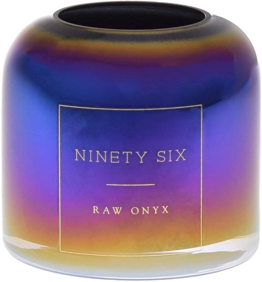 Jar Candle Iridescent Glass Gradient Raw Onyx Scented Jar