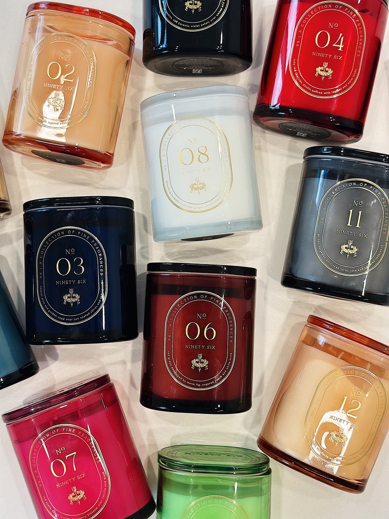 Jar Candle Numbered Labels Gold Foil Numbered Scent Collection
