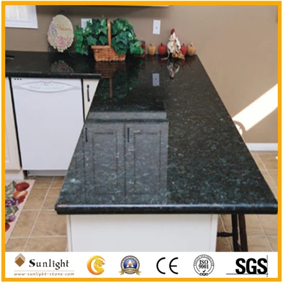 Kitchen Countertop Polished Dark Stone Island Countertop