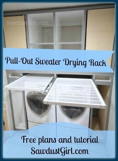 Laundry Drying Rack offers Flat Drying over White Appliances