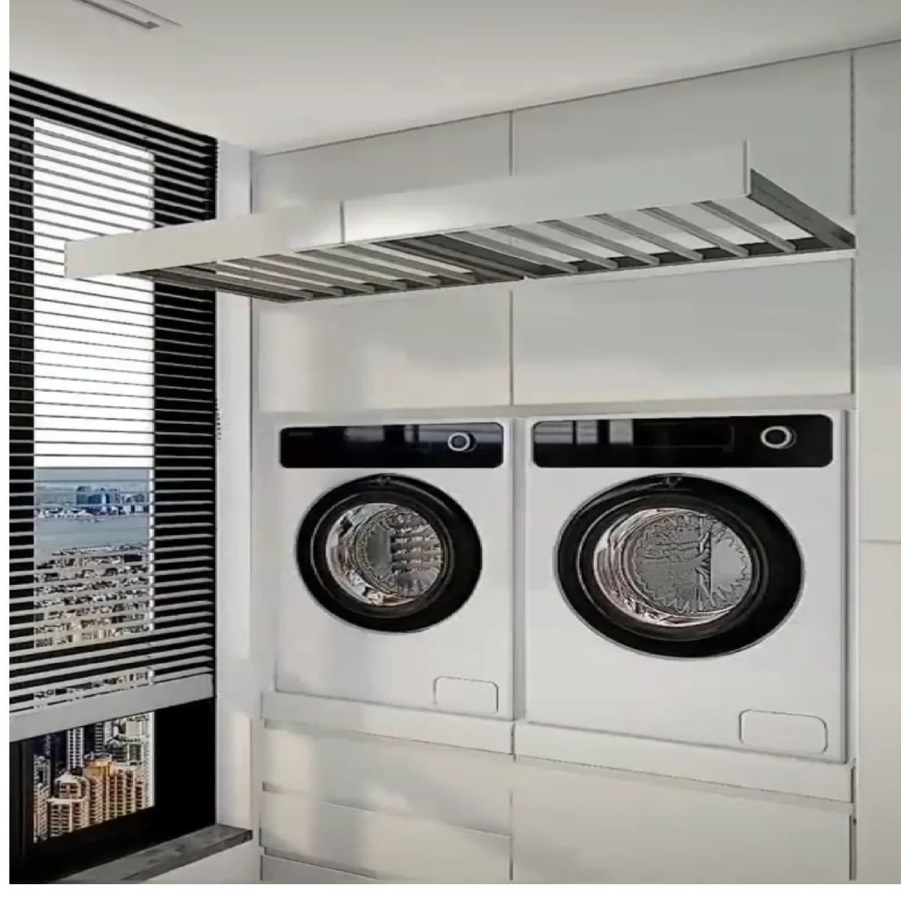 Laundry Drying Rack presents Retractable Rack and Silver Style