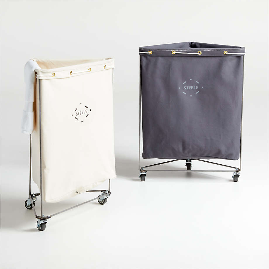 Laundry Hamper: Canvas Swivel heavy duty rolling laundry bag