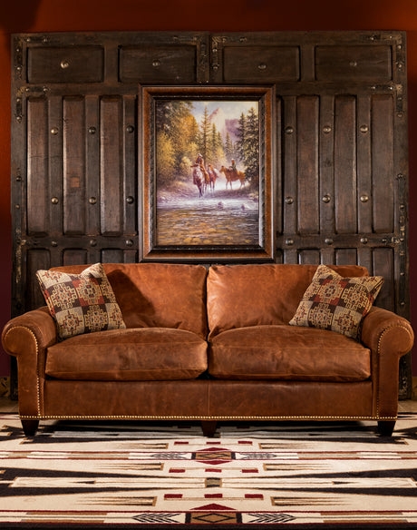 Rustic Leather Couch