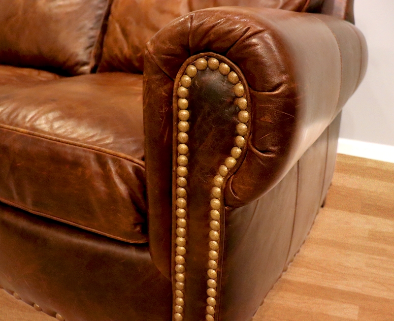 Leather Sofa with Rolled Arm Classic Rolled Arm Furniture