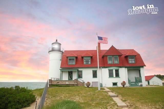 Lighthouse Gambrel Roof Green Window Trim Traditional Architecture