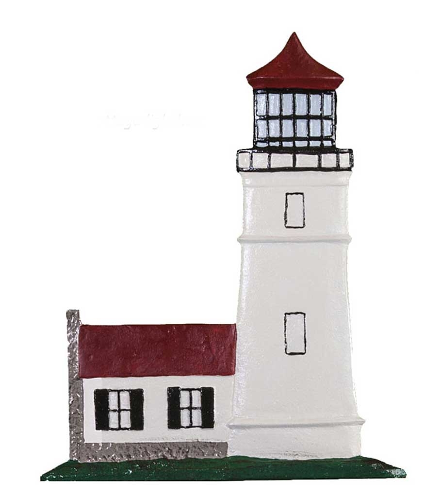 Lighthouse Ornament Keeper's Cottage Stone Look Garden Decor