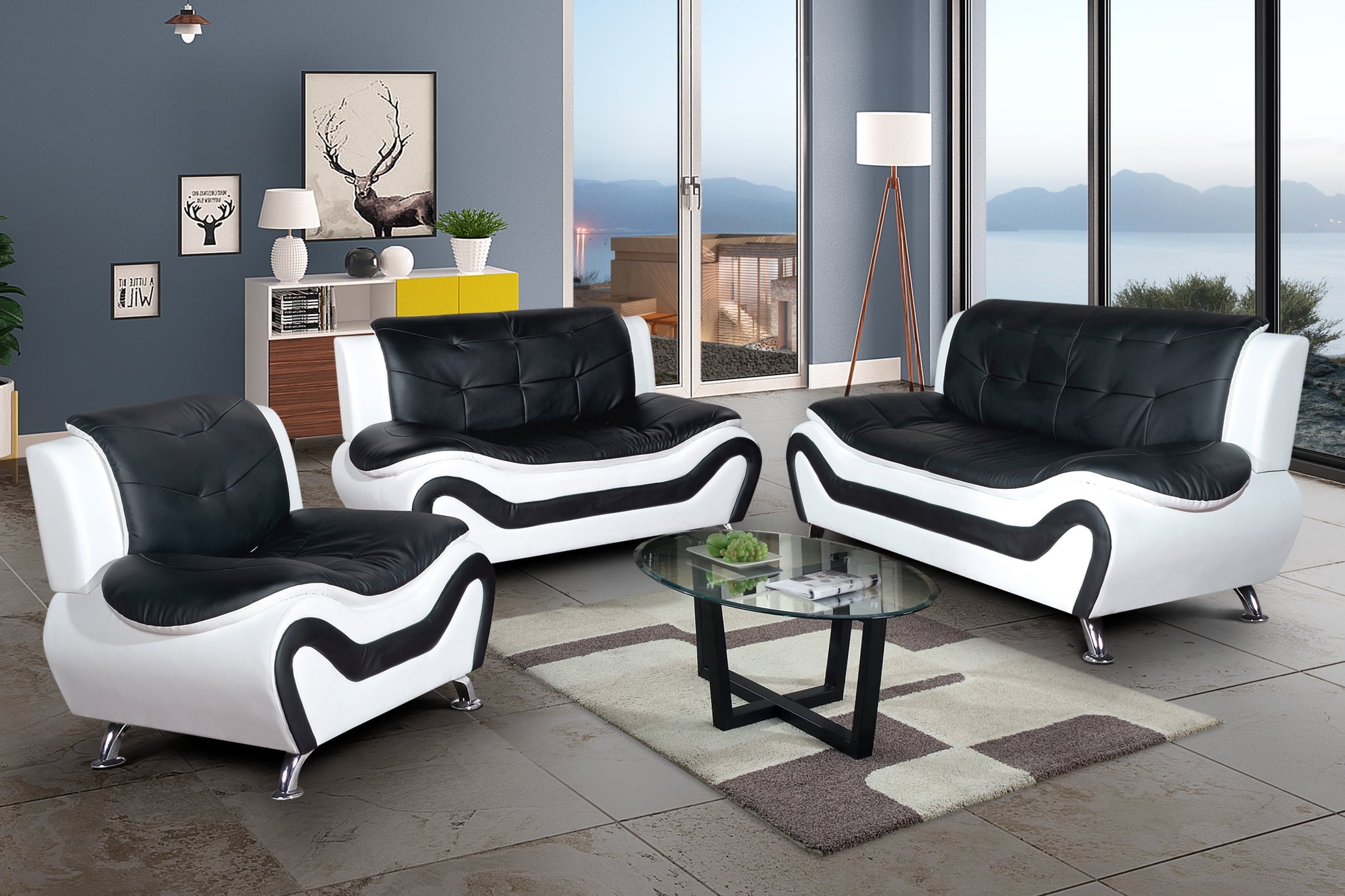 Black And White Sofa