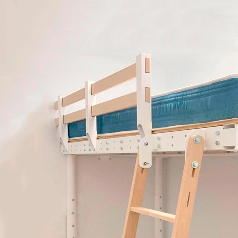 Loft Bed Exposed Bolt Heads White Metal Frame Rails