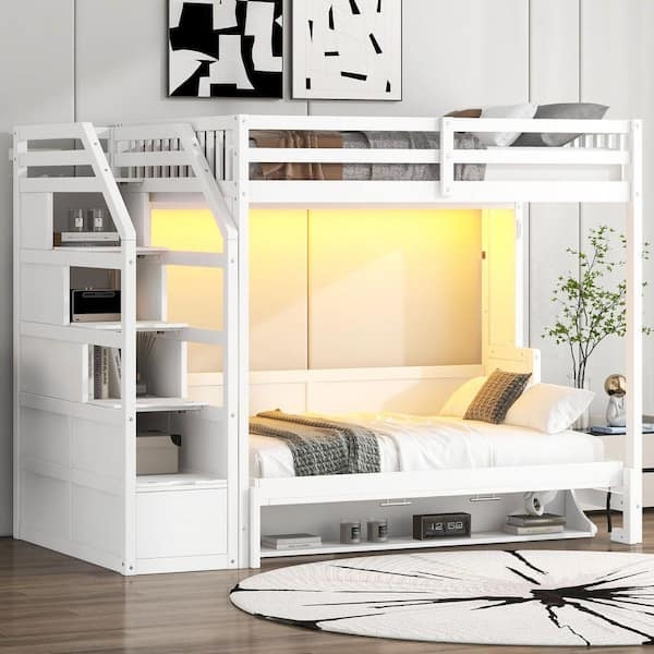 Loft Bed includes Led Backlighting and Integrated LED Light