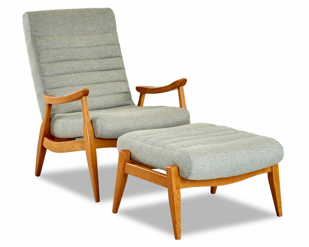 Lounge Chair Set Featuring Channel Tufting and Sculpted Arms