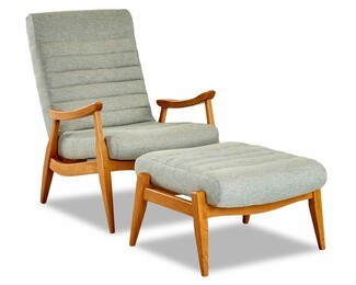 Lounge Chair Set Featuring Channel Tufting and Sculpted Arms
