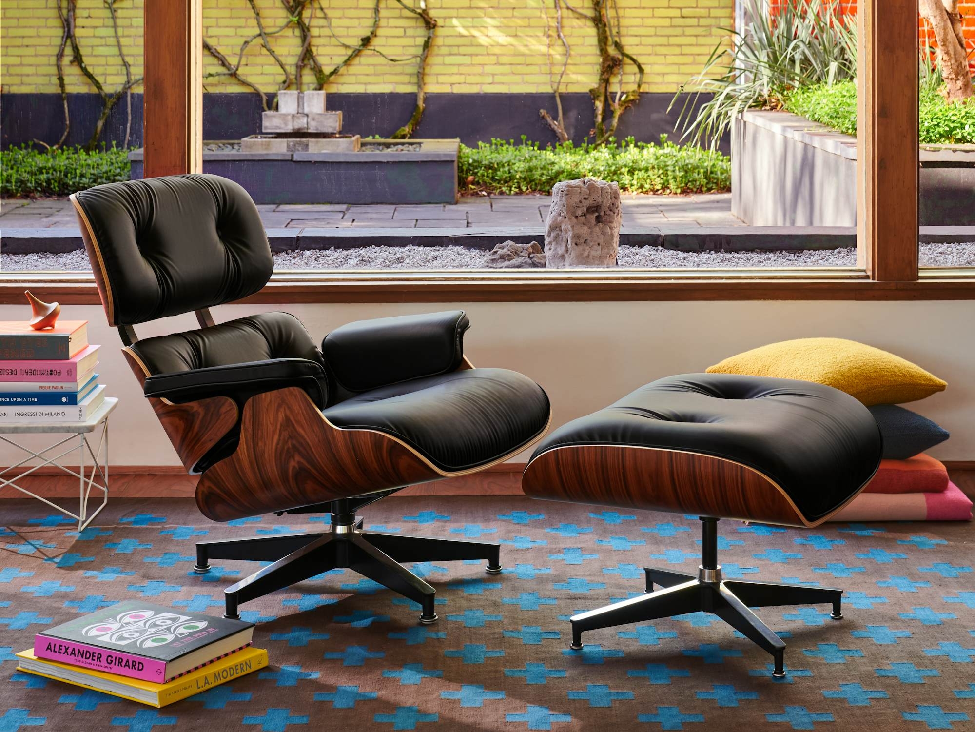 Lounge Chair with Five Star Base and Molded Plywood Shell Seating