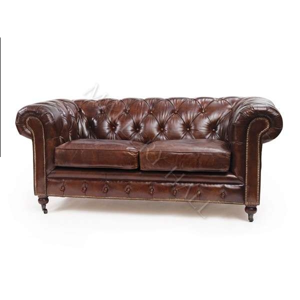 Loveseat with Front Casters Traditional Chesterfield