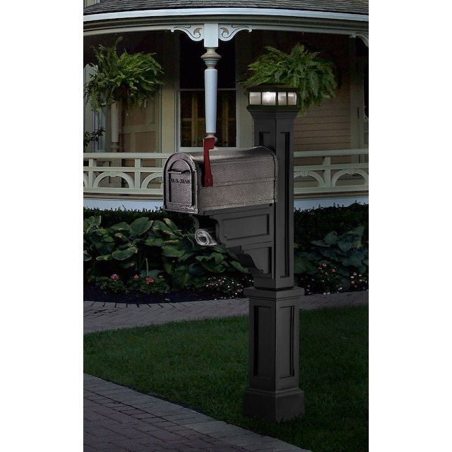 Mailbox Post: Built-In Newspaper Slot and Solar Cap Pillar Light