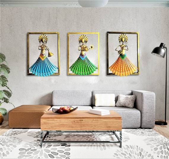 Metal Wall Art: Handcrafted Musician Figure Sculptures