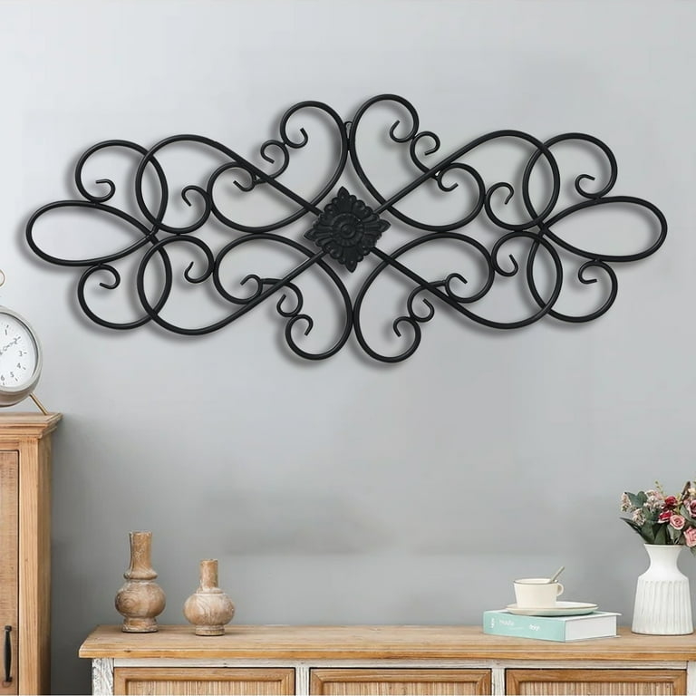 Metal Wall Art Matte Black Horizontal Farmhouse Wall Plaque