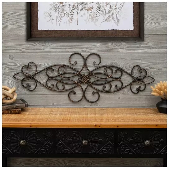 Metal Wall Decor Dark Bronze Horizontal Metal Wall Decor