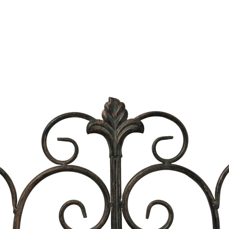 Metal Wall Decor Fleur De Lis Antique Wrought Iron Accent