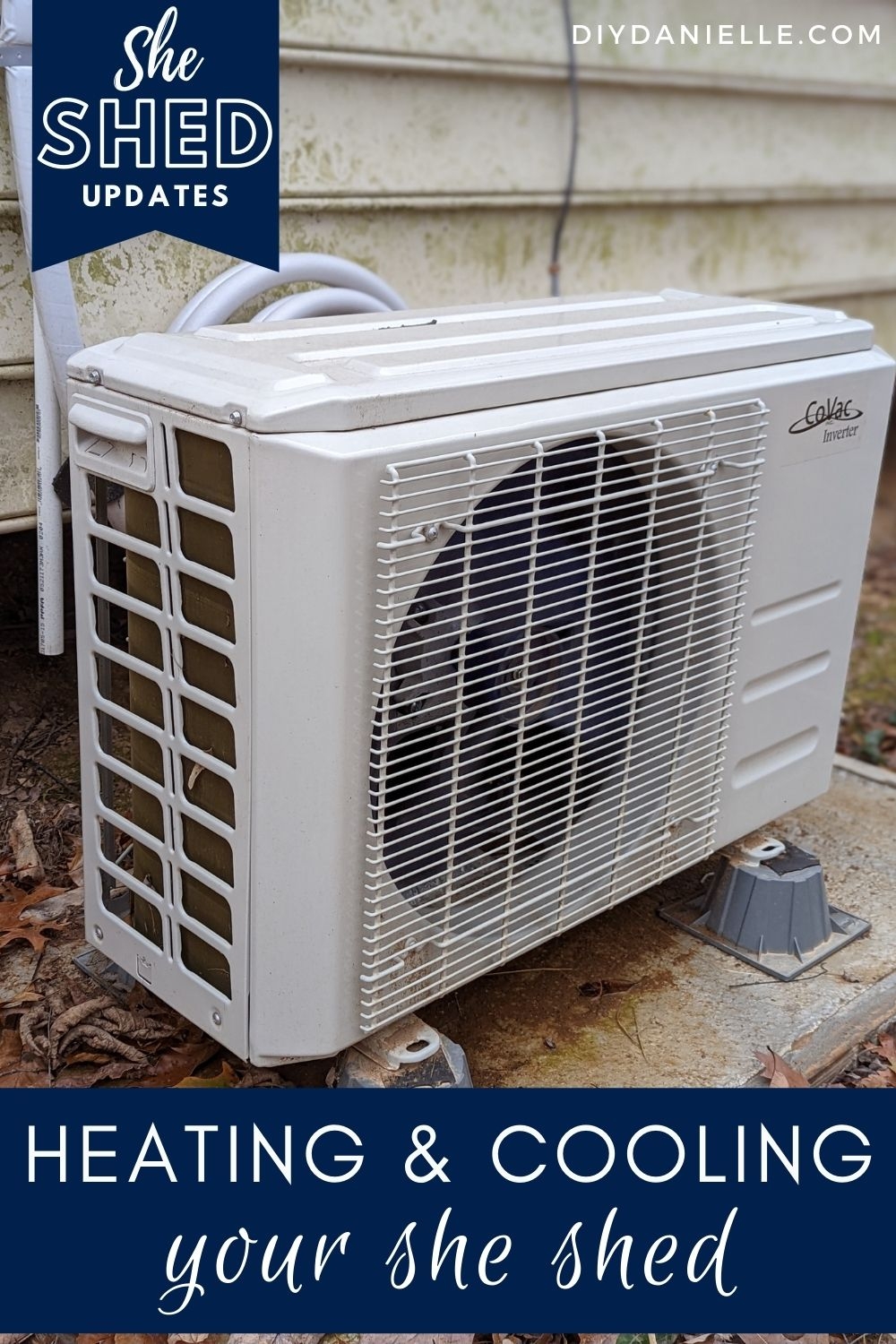 Mini Split Condenser: Elevated Base She Shed Climate Control