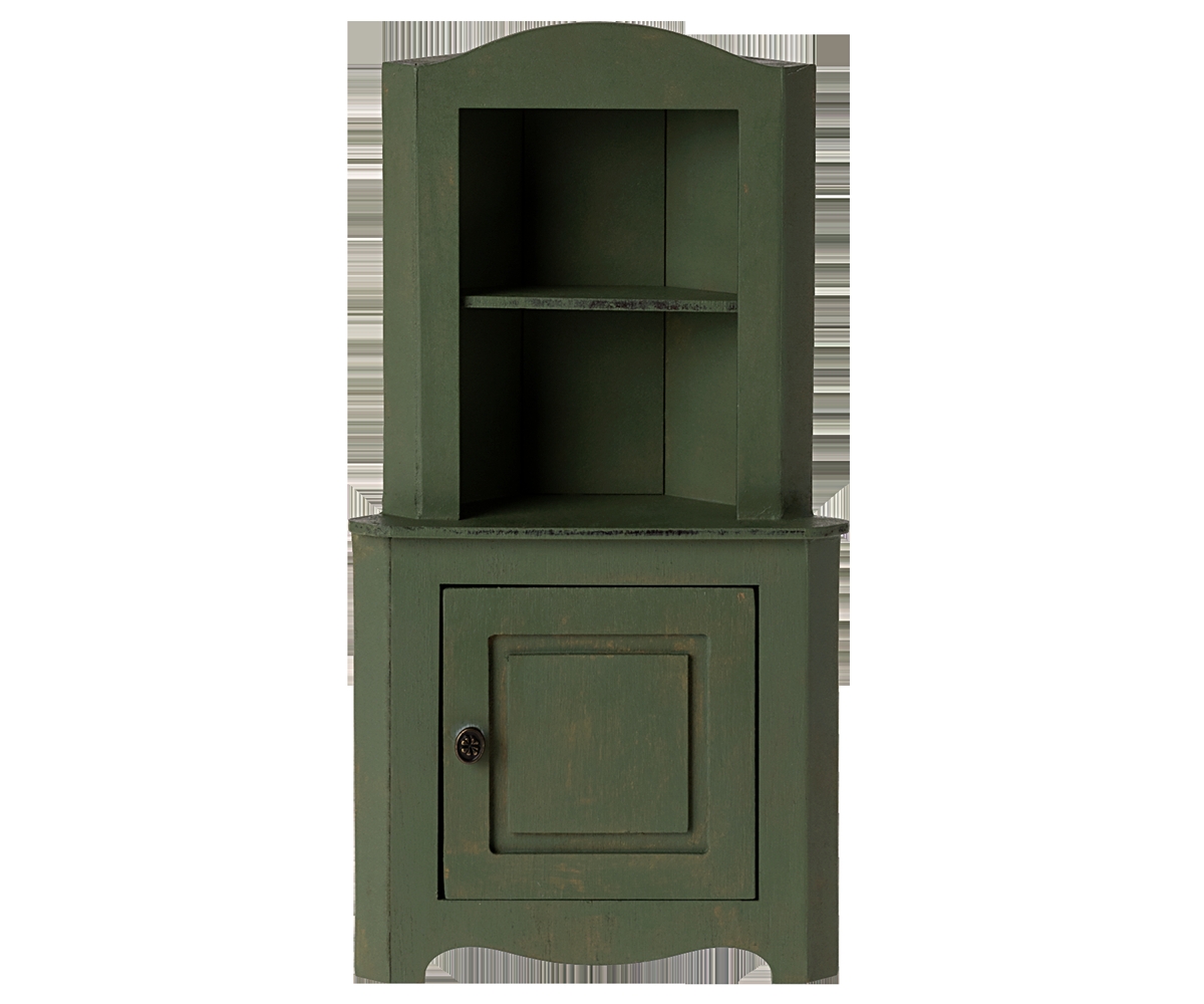 Miniature Cabinet in Forest Green with Arched Top