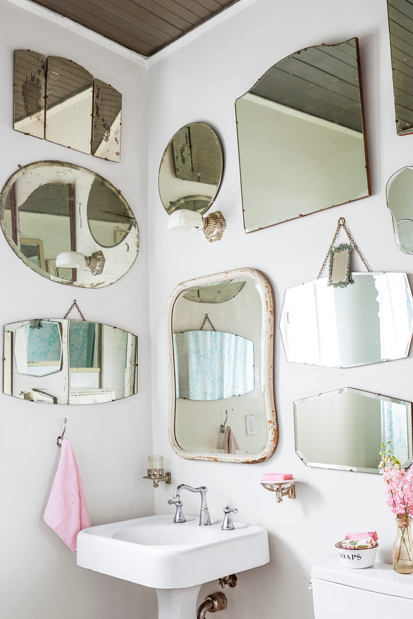Mirror Gallery Wall Vintage Bathroom Mirror Gallery Wall