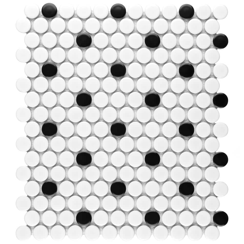 Black And White Penny Tile