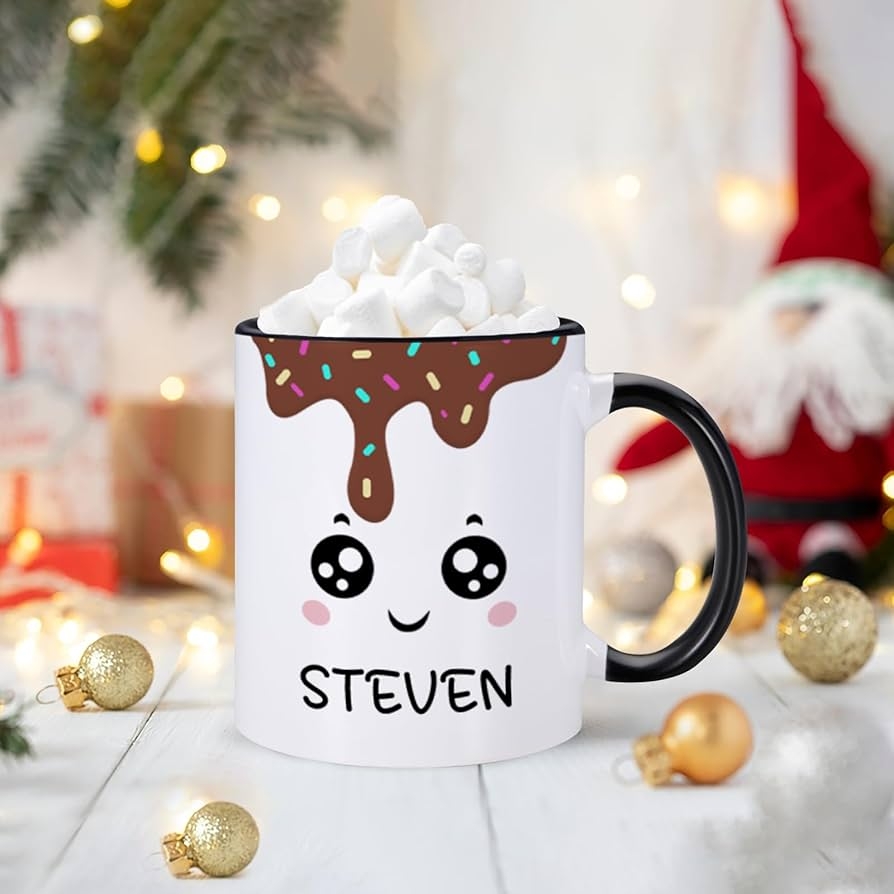 Mug: Unique Personalized Name Cocoa Cup with Chocolate Drip Graphic