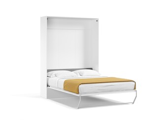 Murphy Bed with Sled Style Legs and White Queen Wall Bed