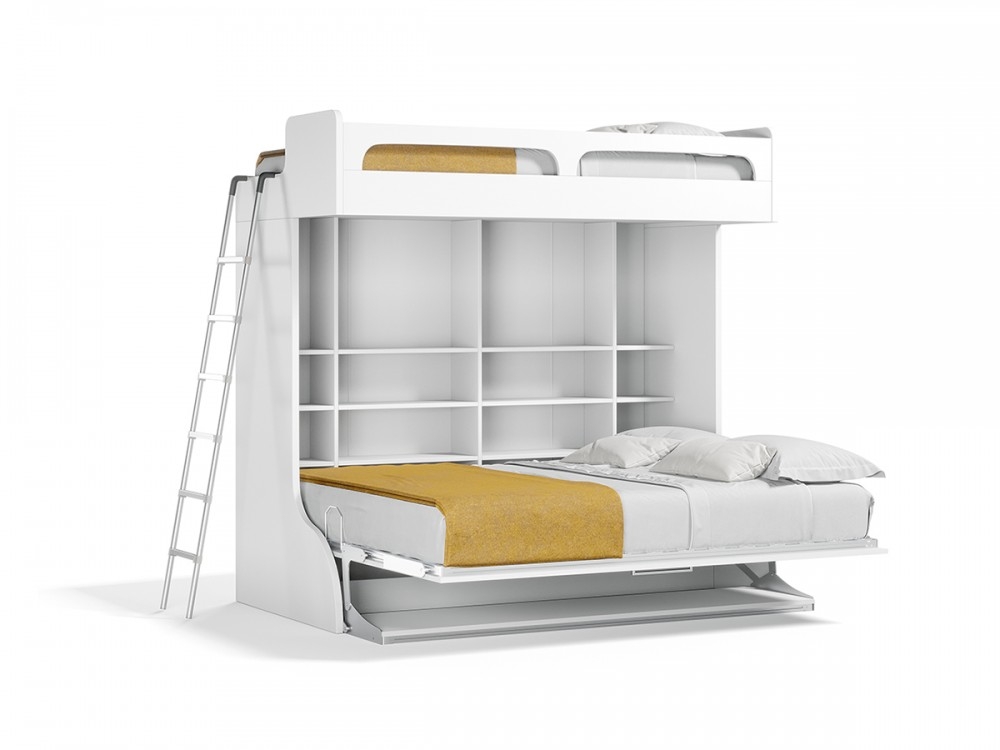 Murphy Bunk Bed Featuring Hideaway Bunk and Twin Over Full