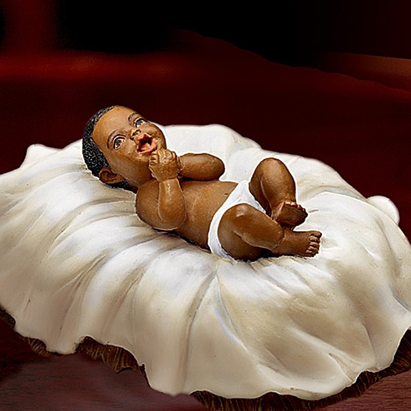 Nativity Figurine: Black Nativity Figurine Warm Brown Skin