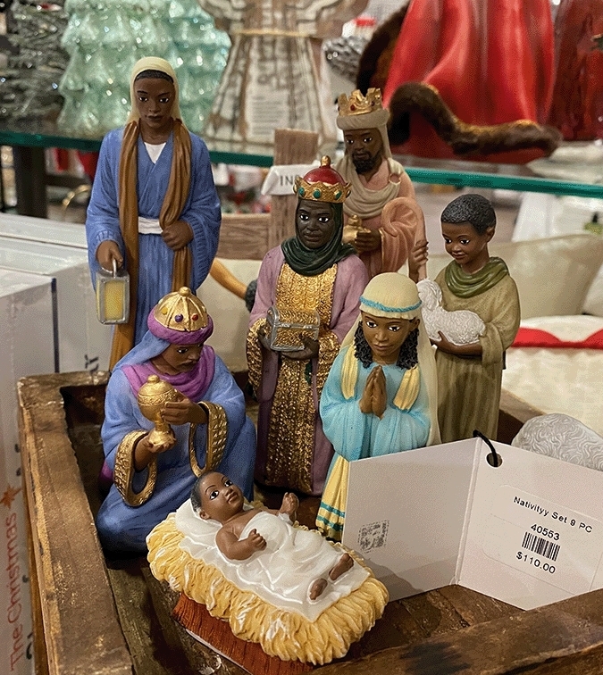Nativity Set: Black Heritage Nativity Scene Rich Tonal Robes