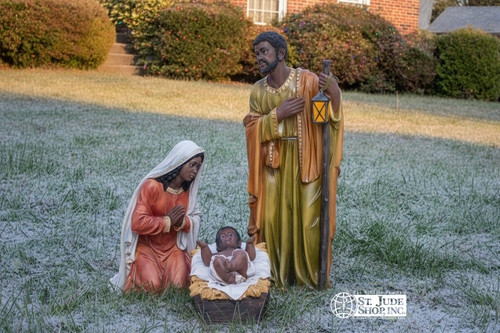 Nativity Set: Outdoor Holy Family Set Standing Joseph Staff