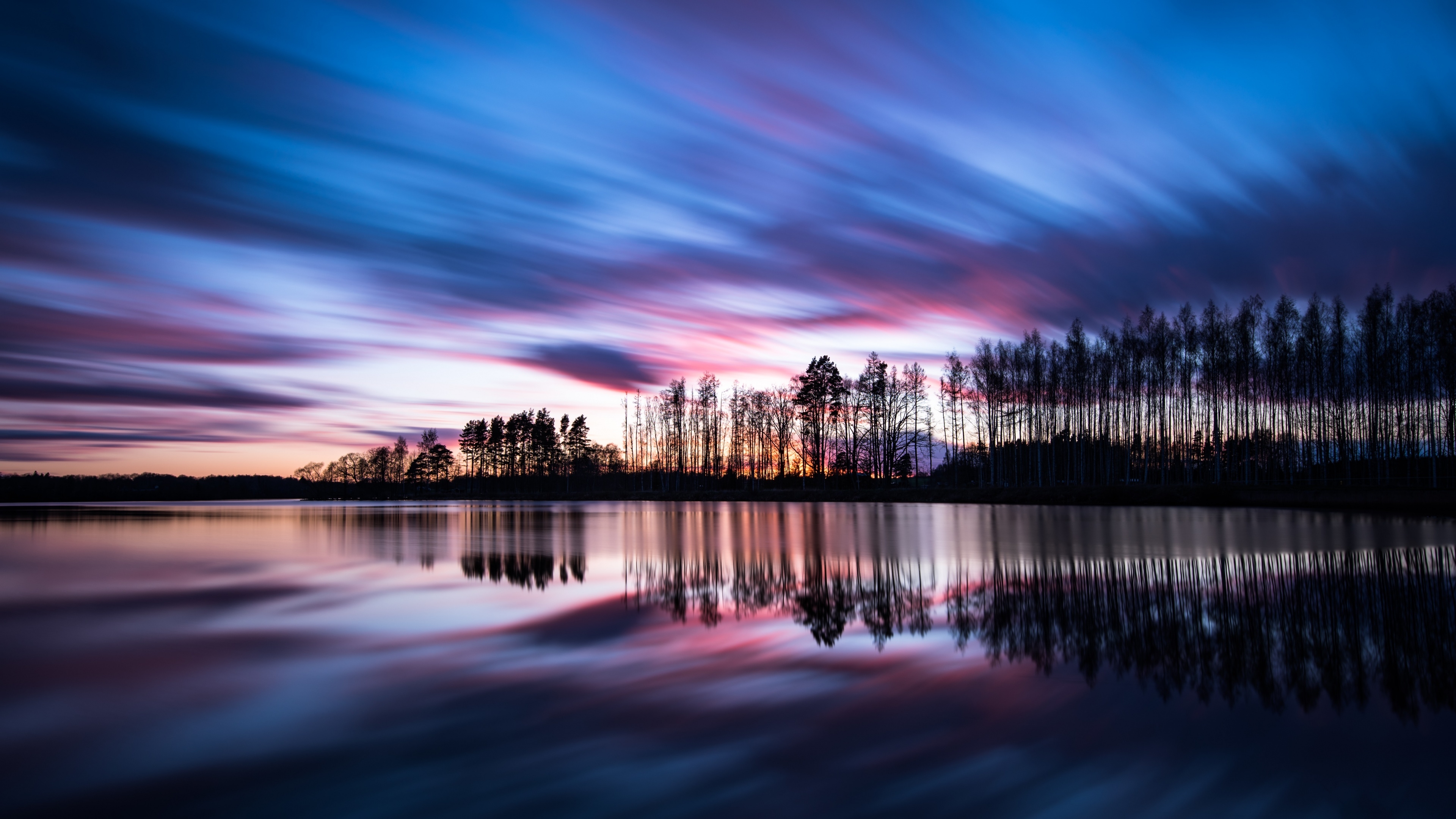 Nature Wall Art Long Exposure Streaks Sunset Wall Art