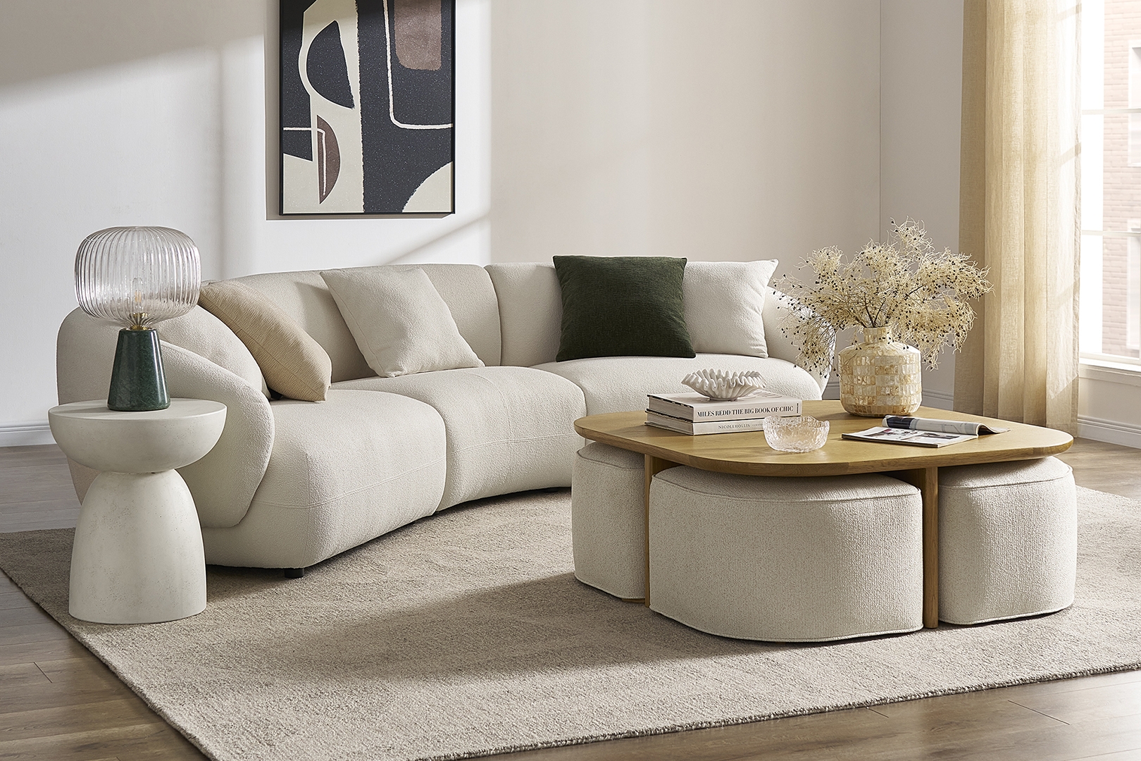Nesting Coffee Table including Hidden Seating Corners