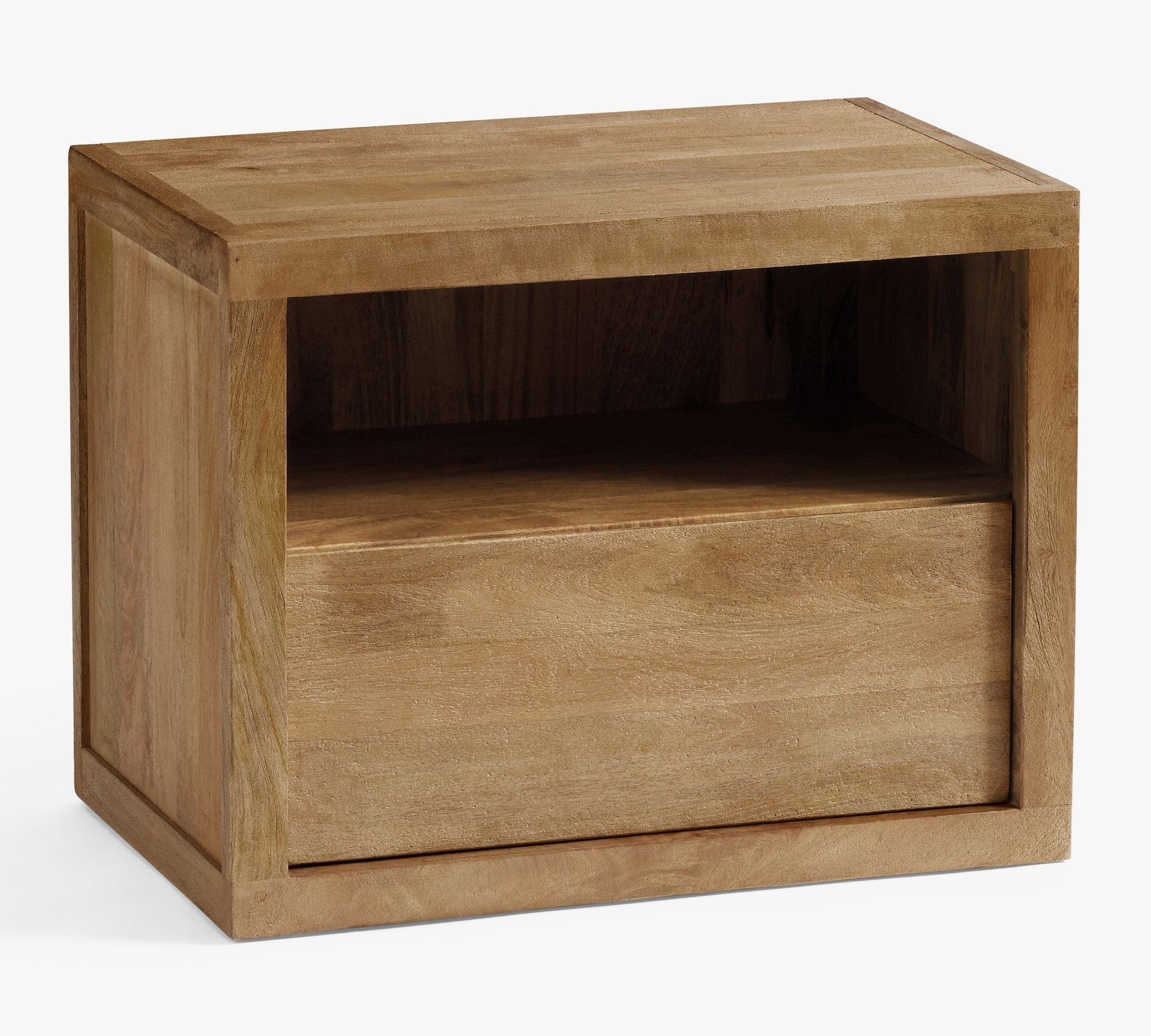 Nightstand in Honey Brown Natural Grain for Bedside Storage