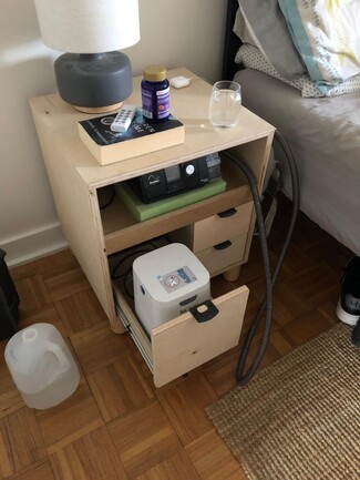Nightstand with Dedicated CPAP Shelf for Plywood Build